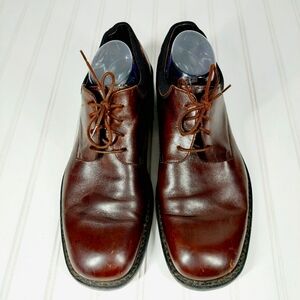 Piero Cervi Brown Leather Men's Designer Shoes F841